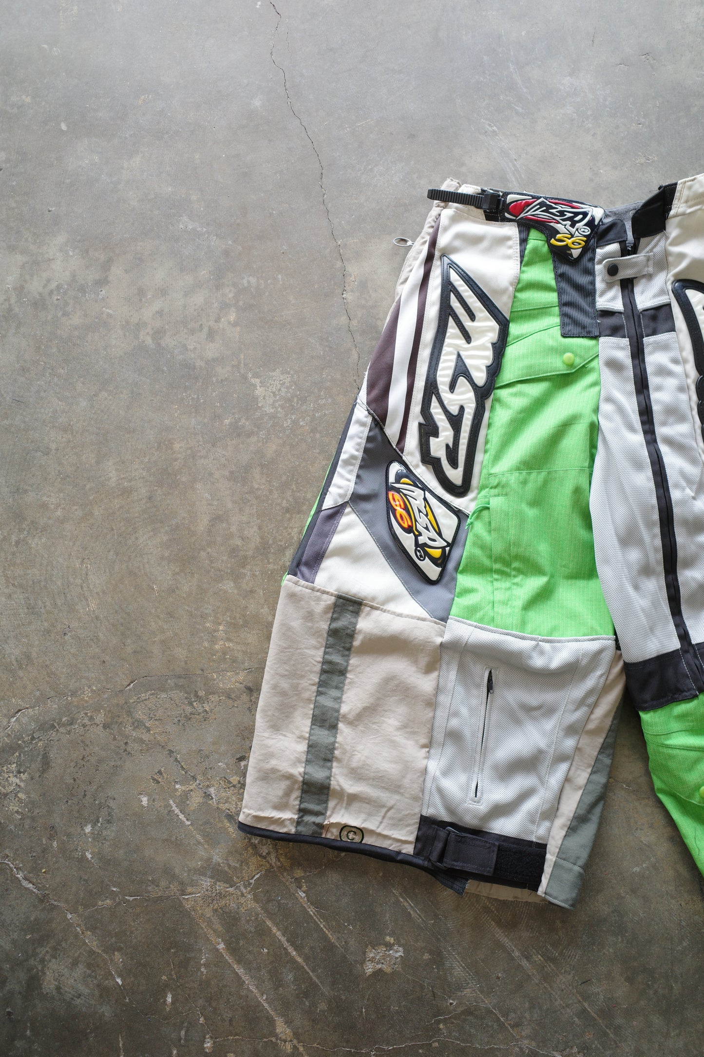 Wide Legged nag nag Pants(S)/made from vintage MSR moto racing pants &vintage Columbia CONVERT Ski trousers