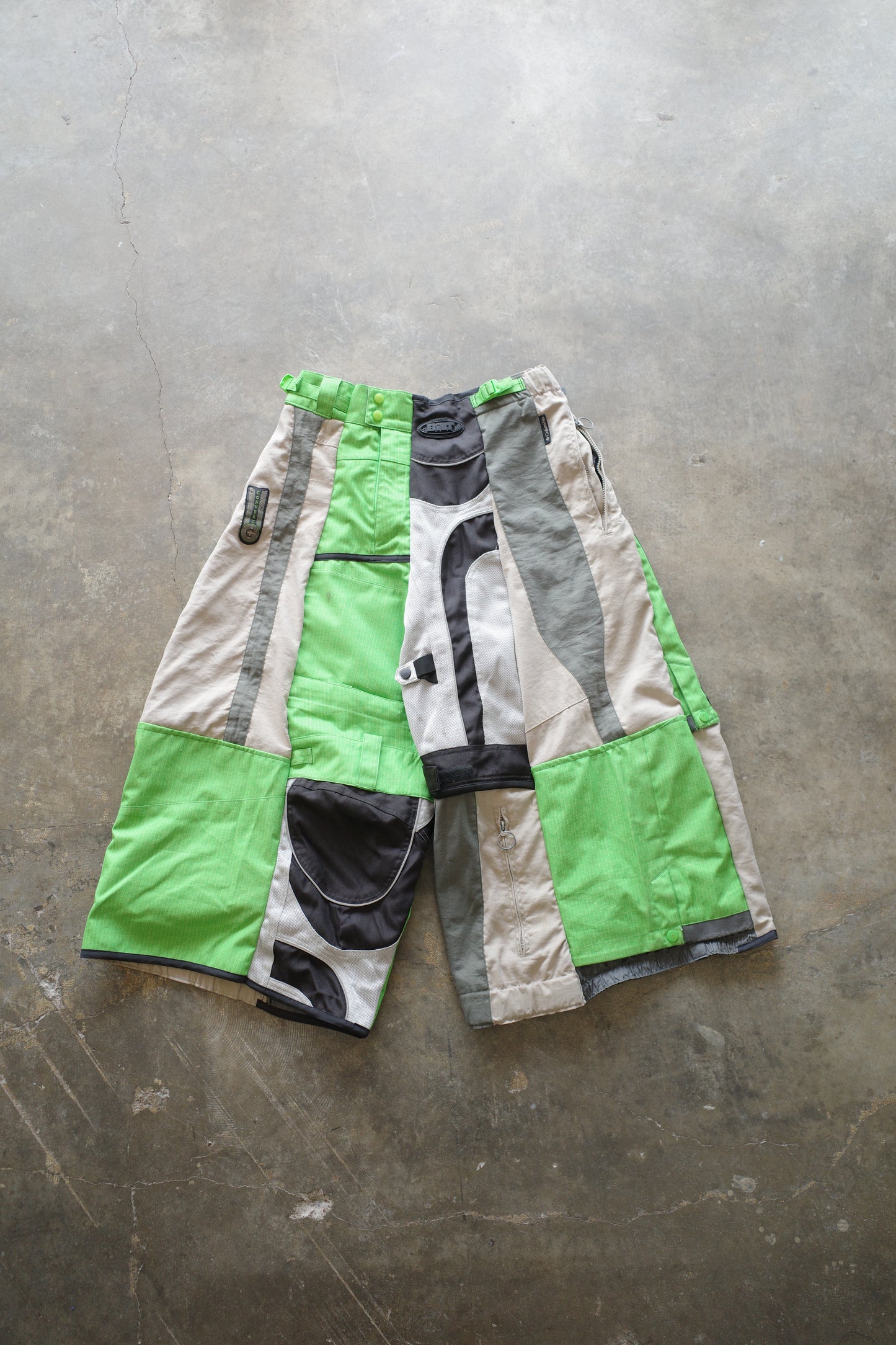 Wide Legged nag nag Pants(S)/made from vintage MSR moto racing pants &vintage Columbia CONVERT Ski trousers