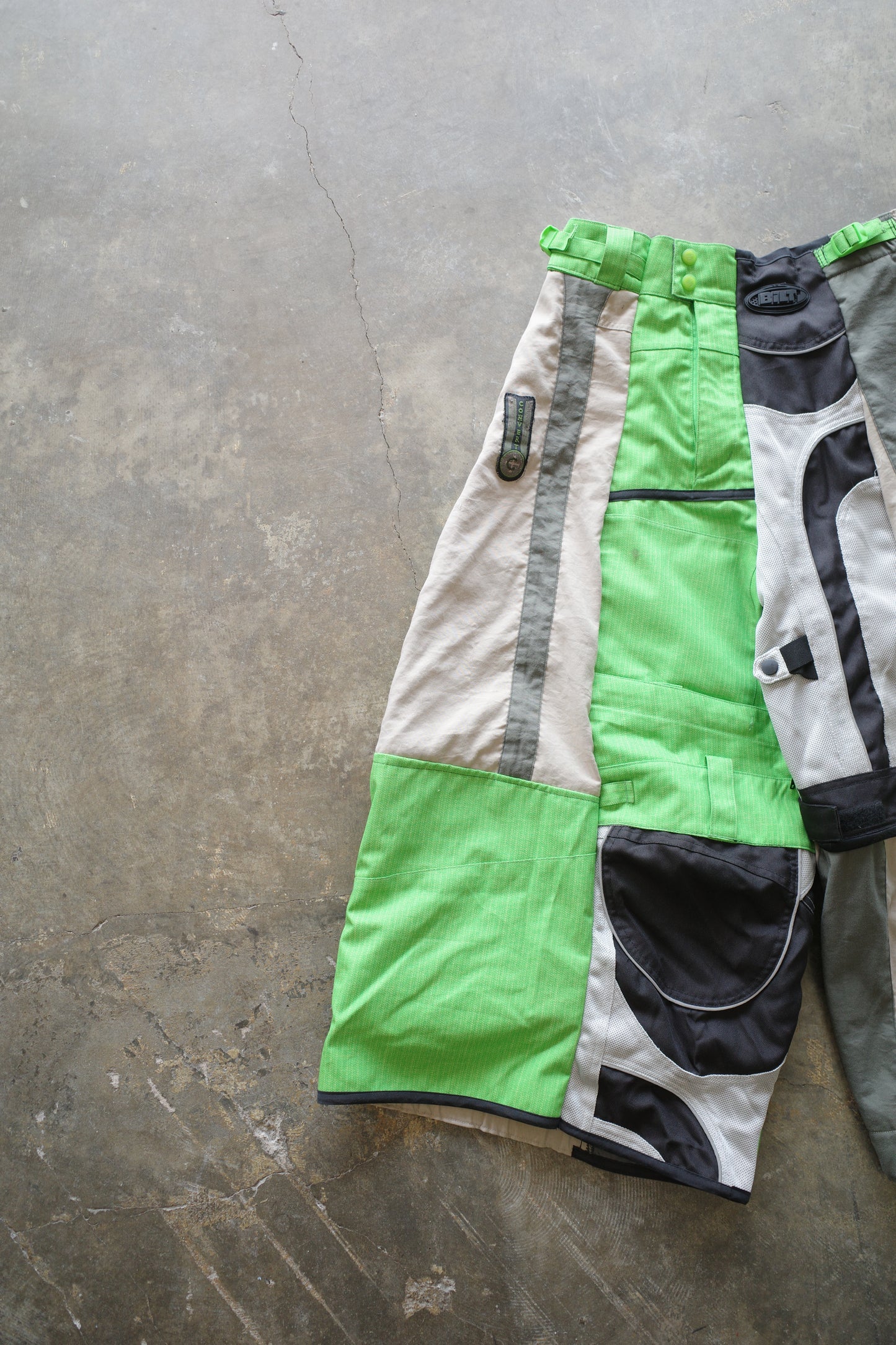 Wide Legged nag nag Pants(S)/made from vintage MSR moto racing pants &vintage Columbia CONVERT Ski trousers