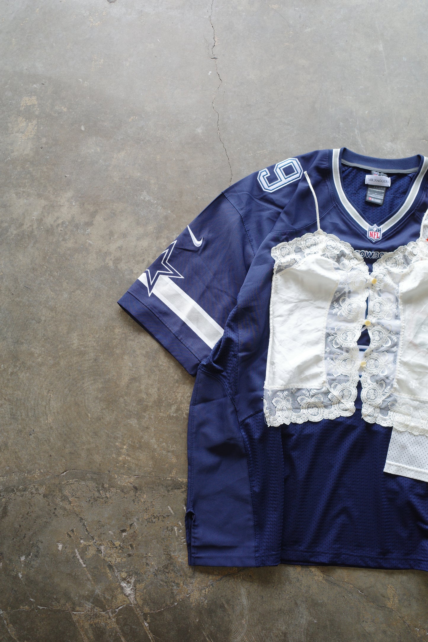 nag nag C&A top w pro sport jersey shirt/made from NFL Dallas CowBoys and Miami Dolphins shirt