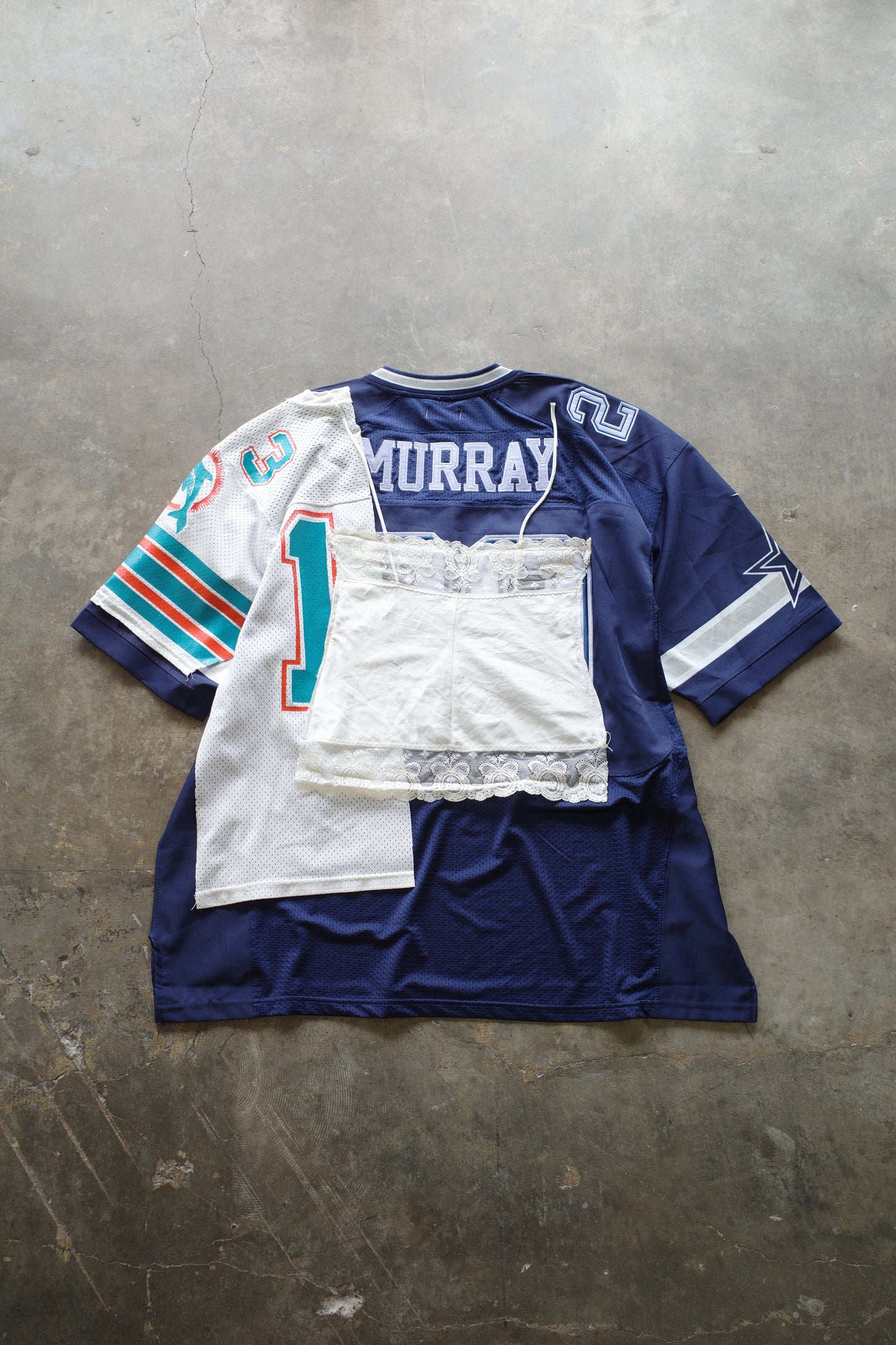 nag nag C&A top w pro sport jersey shirt/made from NFL Dallas CowBoys and Miami Dolphins shirt