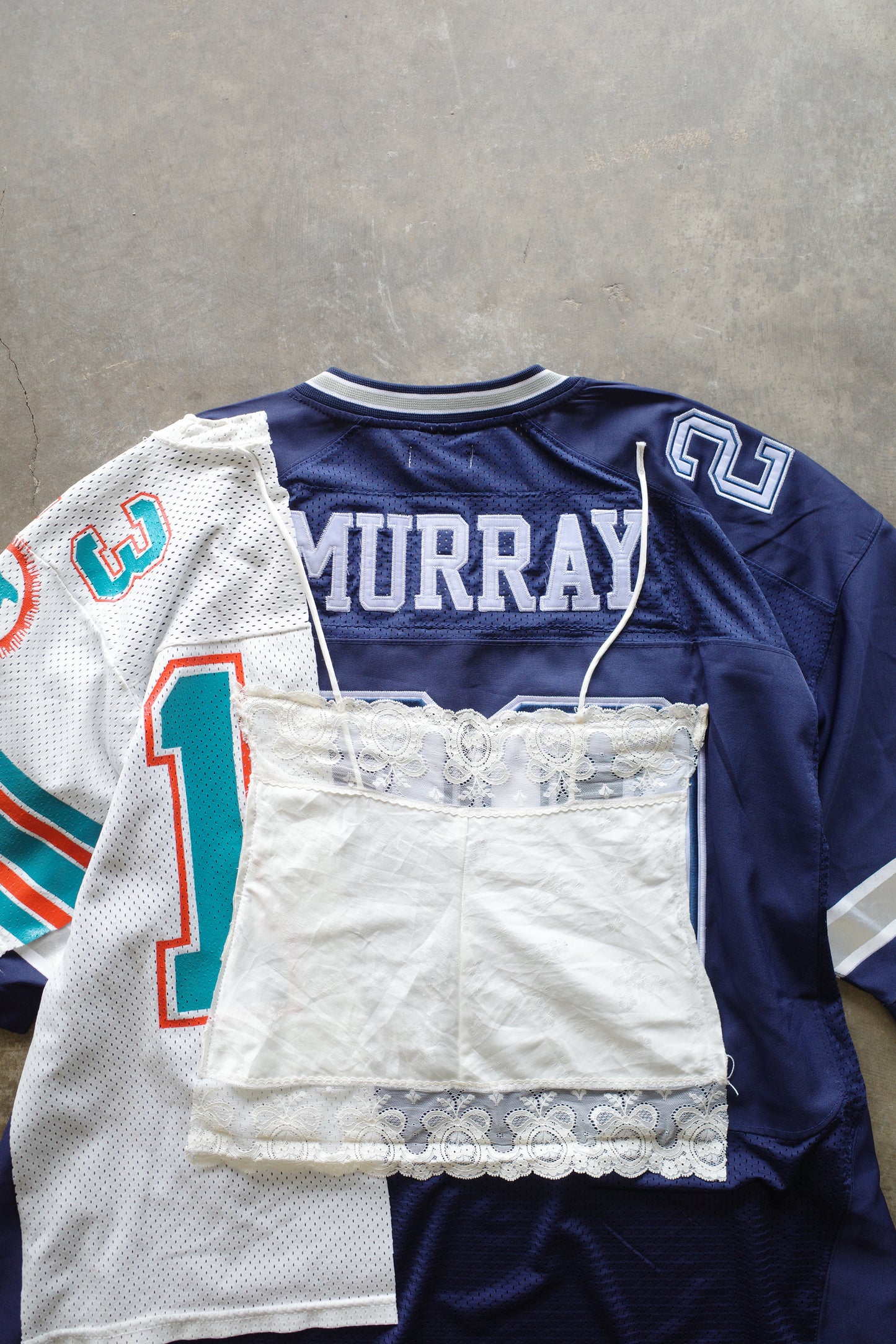 nag nag C&A top w pro sport jersey shirt/made from NFL Dallas CowBoys and Miami Dolphins shirt