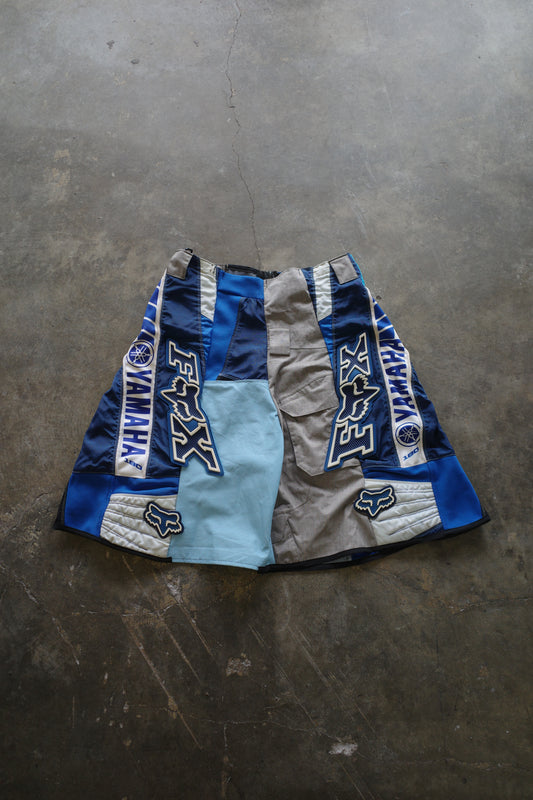 nag nag Baggy Shorts (34)/made from vintage FOX motorcycle racing pants and Leather trim