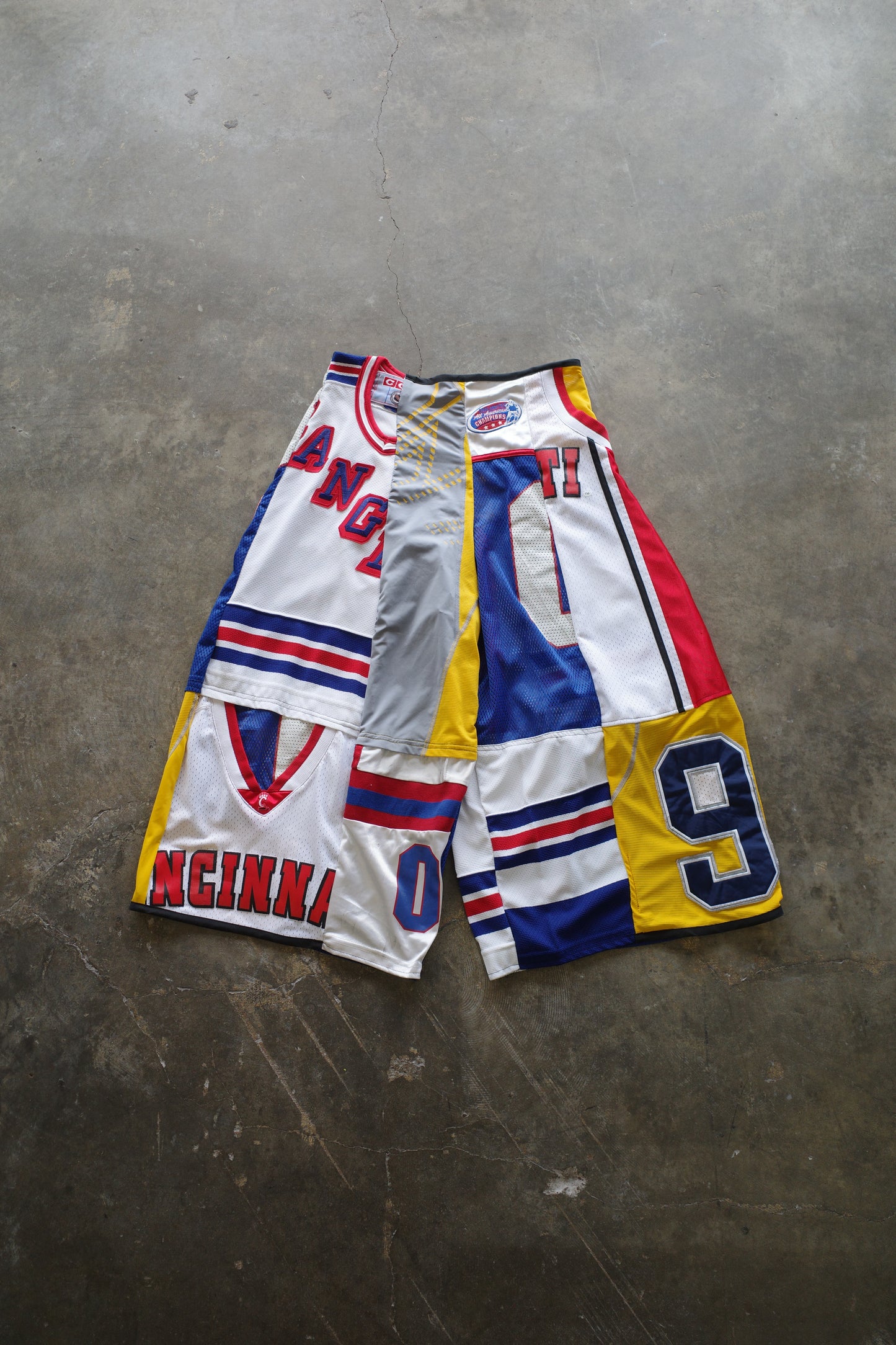 Wide Legged nag nag Pants(S)/made from vintage Pro sports jerseys