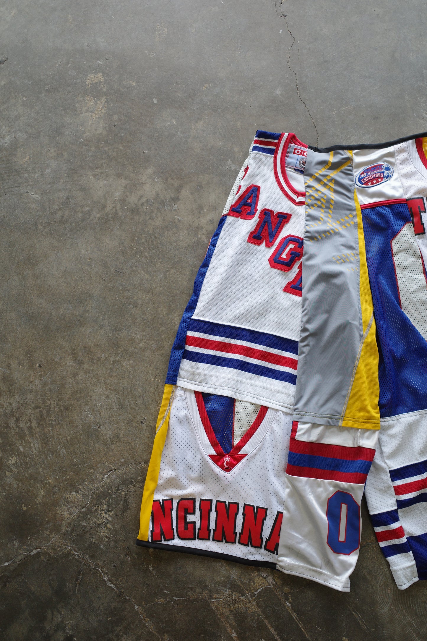 Wide Legged nag nag Pants(S)/made from vintage Pro sports jerseys