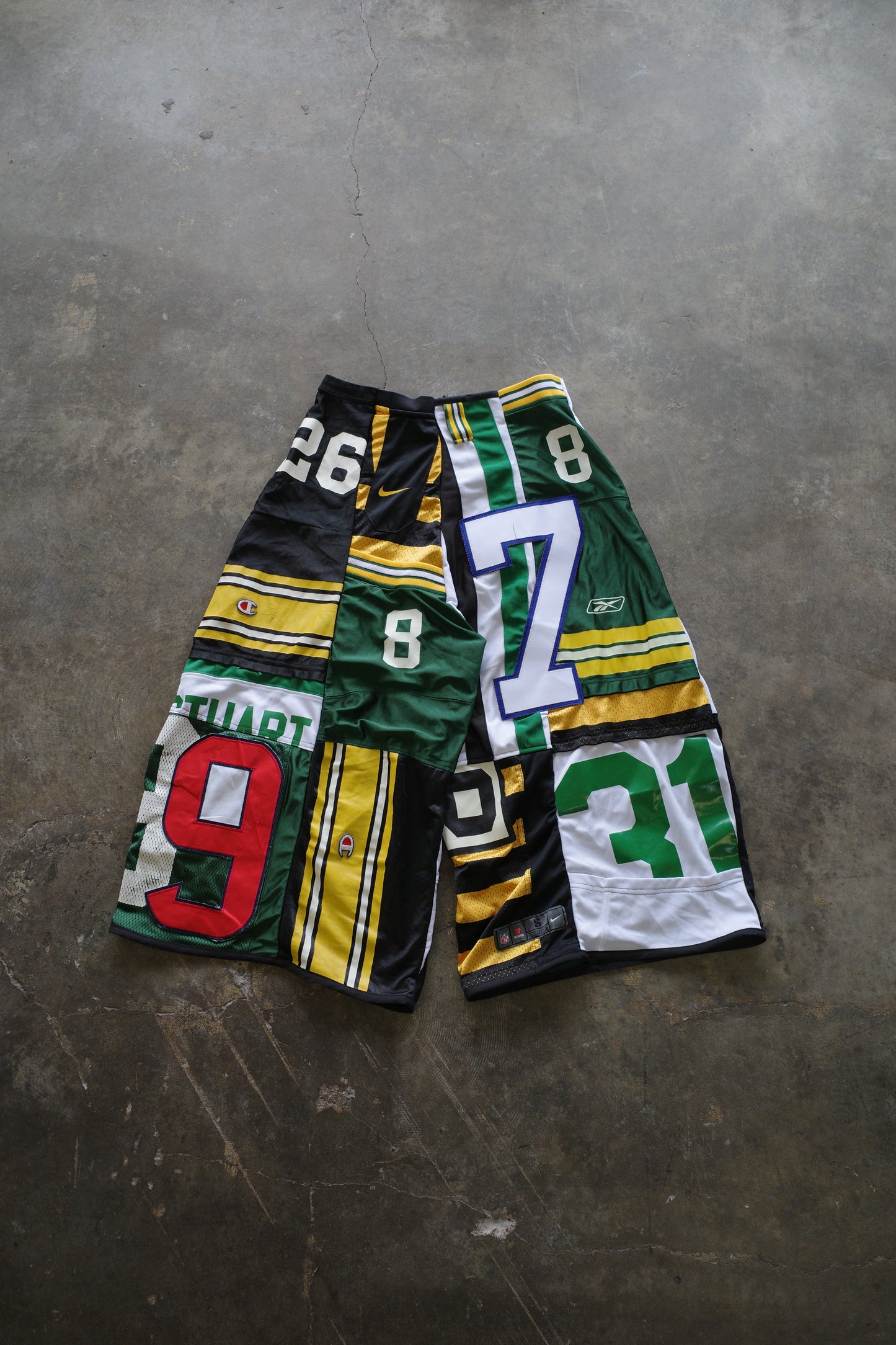 Wide Legged nag nag Pants(S)/made from vintage Pro sports jerseys