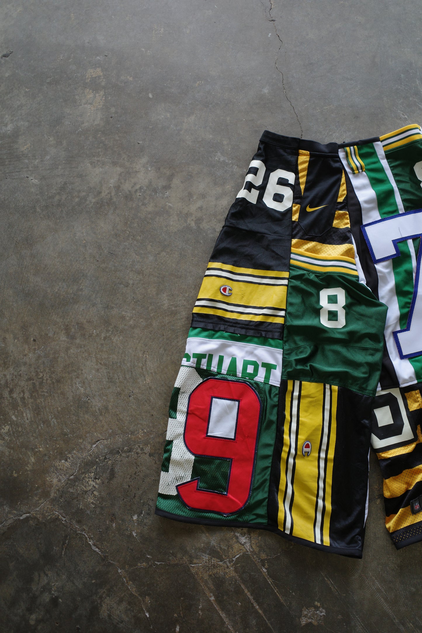Wide Legged nag nag Pants(S)/made from vintage Pro sports jerseys