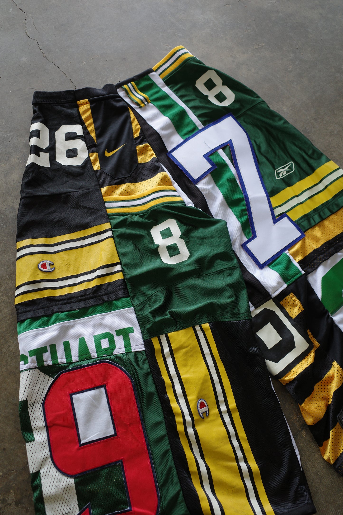 Wide Legged nag nag Pants(S)/made from vintage Pro sports jerseys