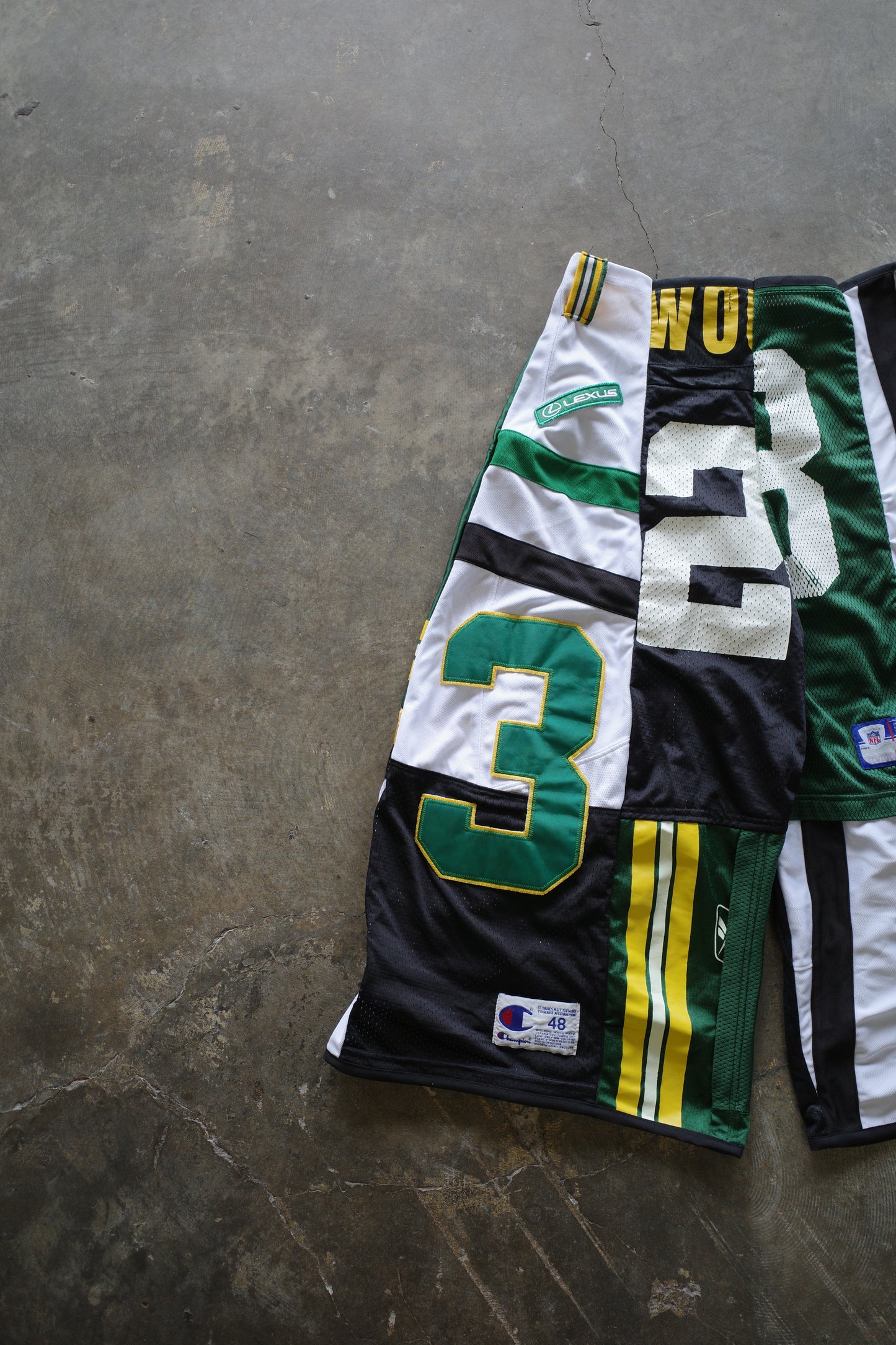Wide Legged nag nag Pants(S)/made from vintage Pro sports jerseys