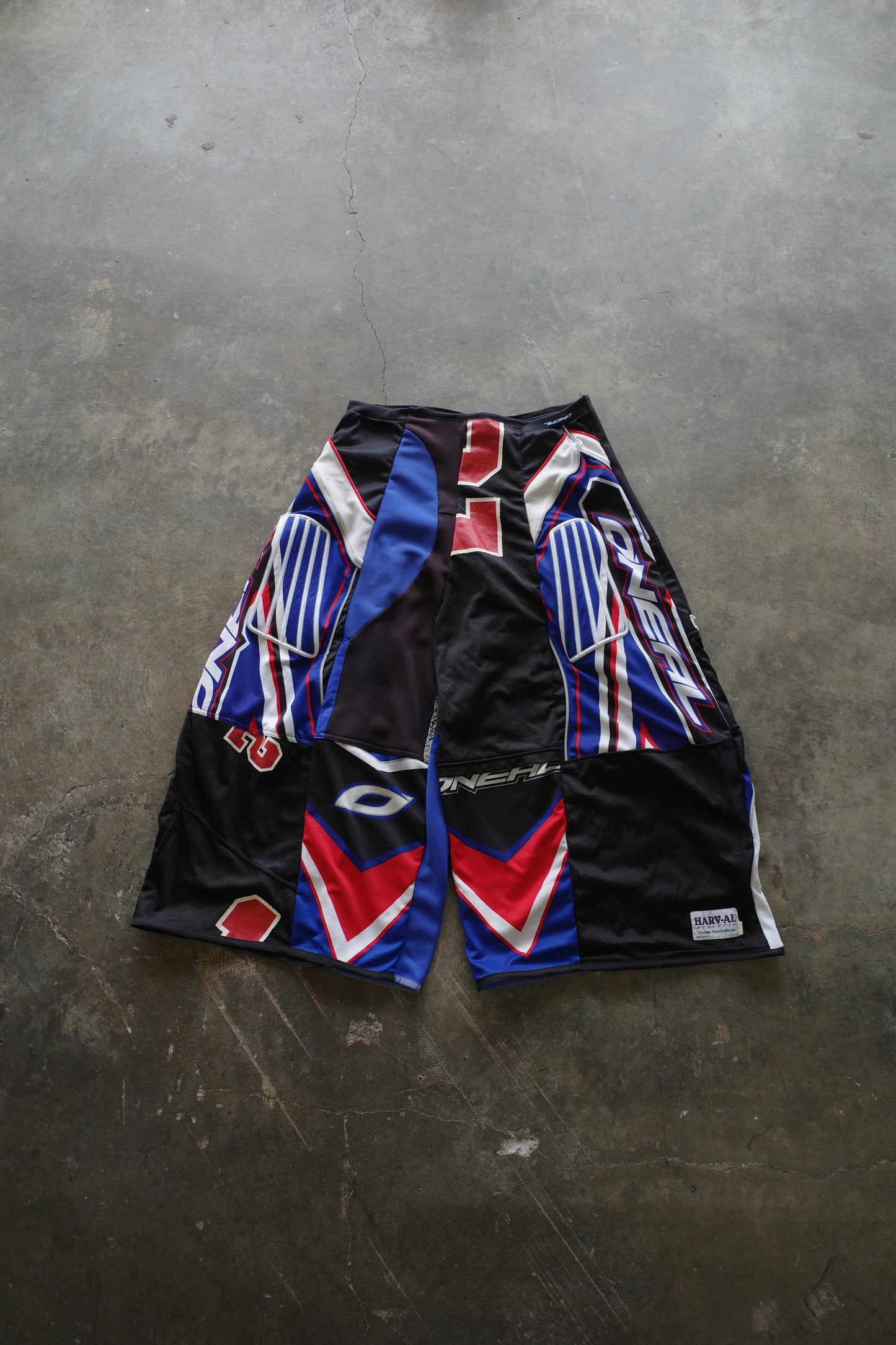Wide Legged nag nag Pants(S)/made with vintage ONEAL racing  jerseys and Pro sports jerseys