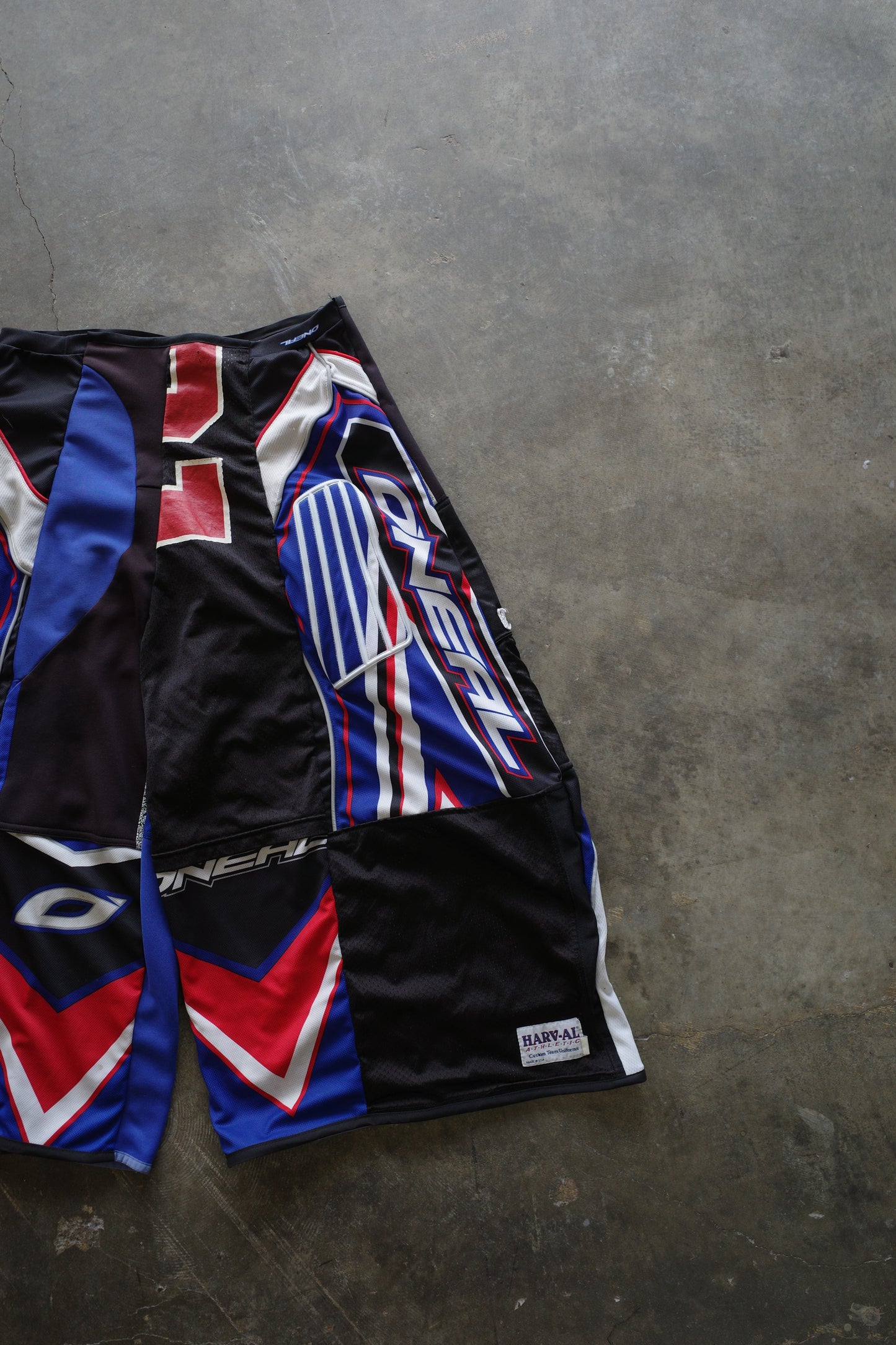Wide Legged nag nag Pants(S)/made with vintage ONEAL racing  jerseys and Pro sports jerseys