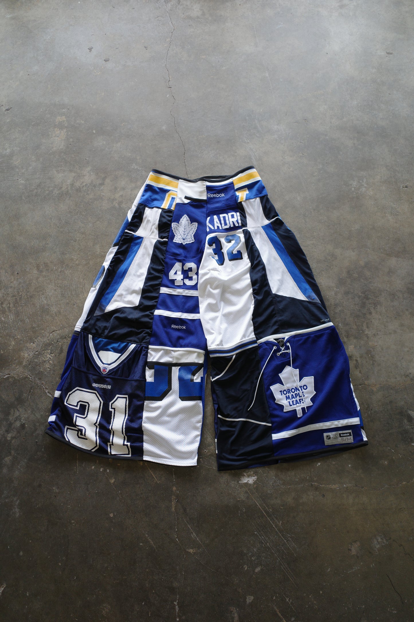 Wide Legged nag nag Pants(L)/made with vintage Pro sports jerseys