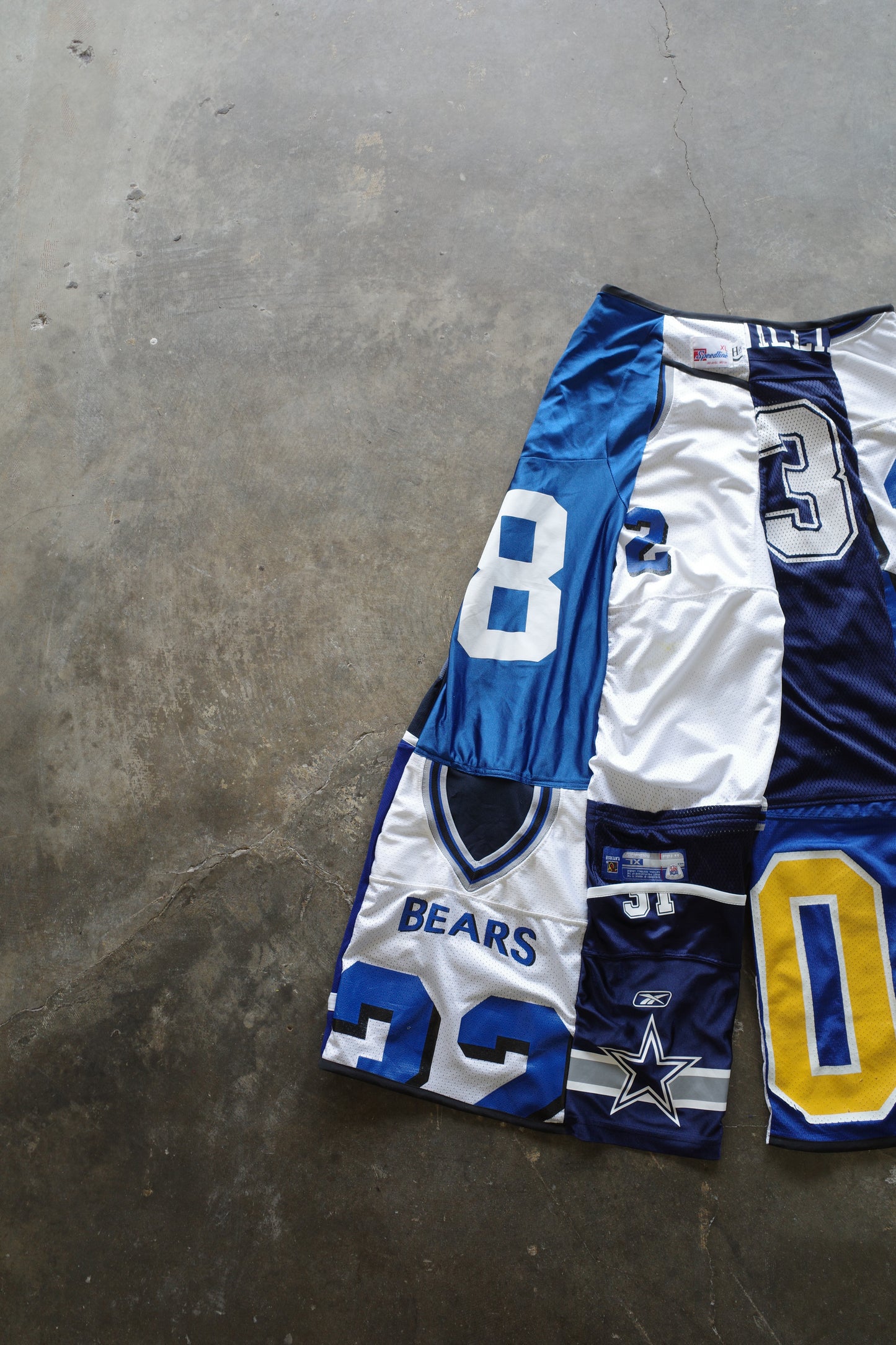 Wide Legged nag nag Pants(L)/made with vintage Pro sports jerseys