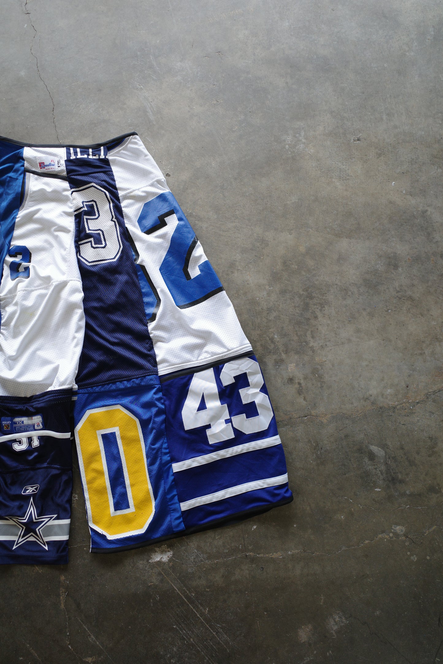 Wide Legged nag nag Pants(L)/made with vintage Pro sports jerseys