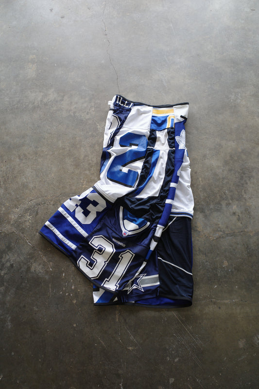 Wide Legged nag nag Pants(L)/made with vintage Pro sports jerseys