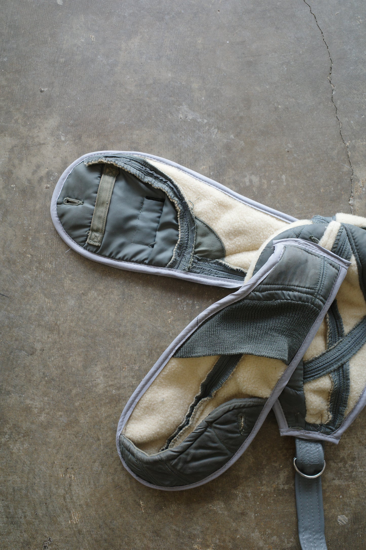 nag nag Bunny Ear Hat made with US.MILITARY Issue Vintage Liner Jacket