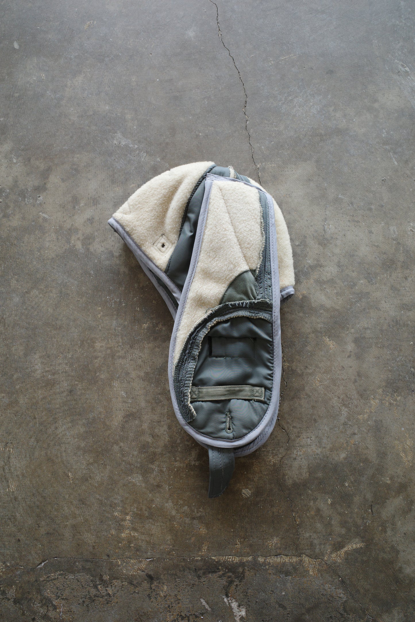 nag nag Bunny Ear Hat made with US.MILITARY Issue Vintage Liner Jacket