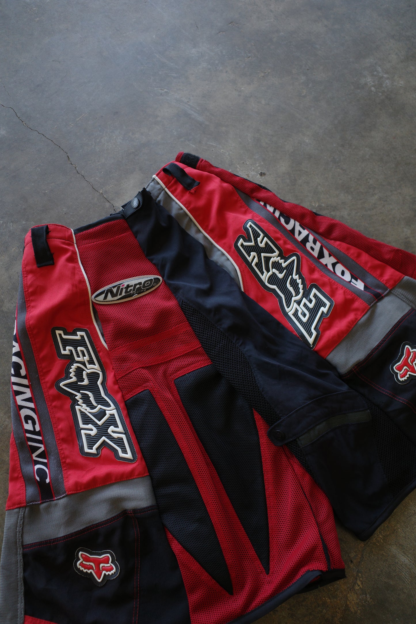 nag nag Baggy Shorts (32)/made from vintage FOX motorcycle racing pants