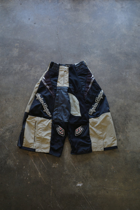 Wide Legged nag nag Pants(S)/made with vintage TLD racing pants w Leather trim