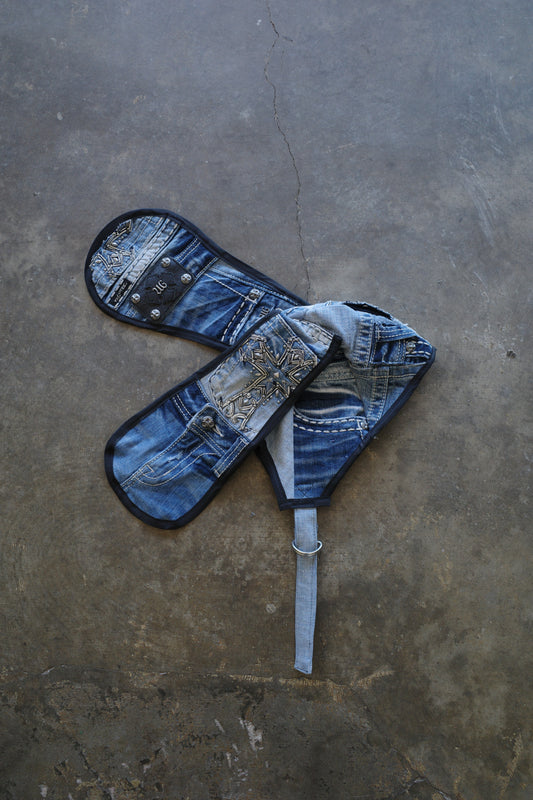 nag nag Bunny Ear Hat made with vintage Y2K MISS ME denim jean pants