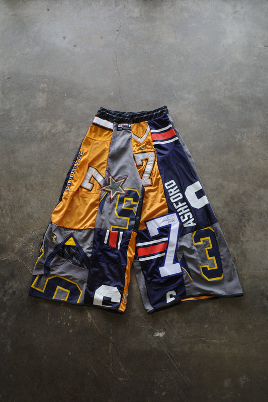 Wide Legged nag nag Pants(long)/made with vintage Pro sports jerseys