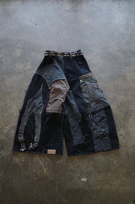 Wide Legged Patched Pants(L) /  made with vintage carhartt engineer pants and overalls