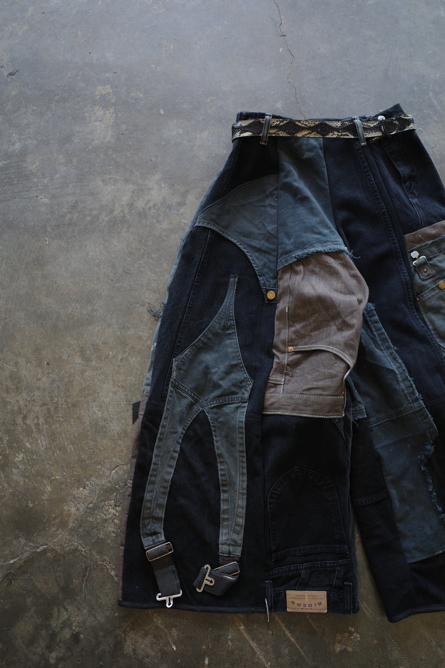 Wide Legged Patched Pants(L) /  made with vintage carhartt engineer pants and overalls