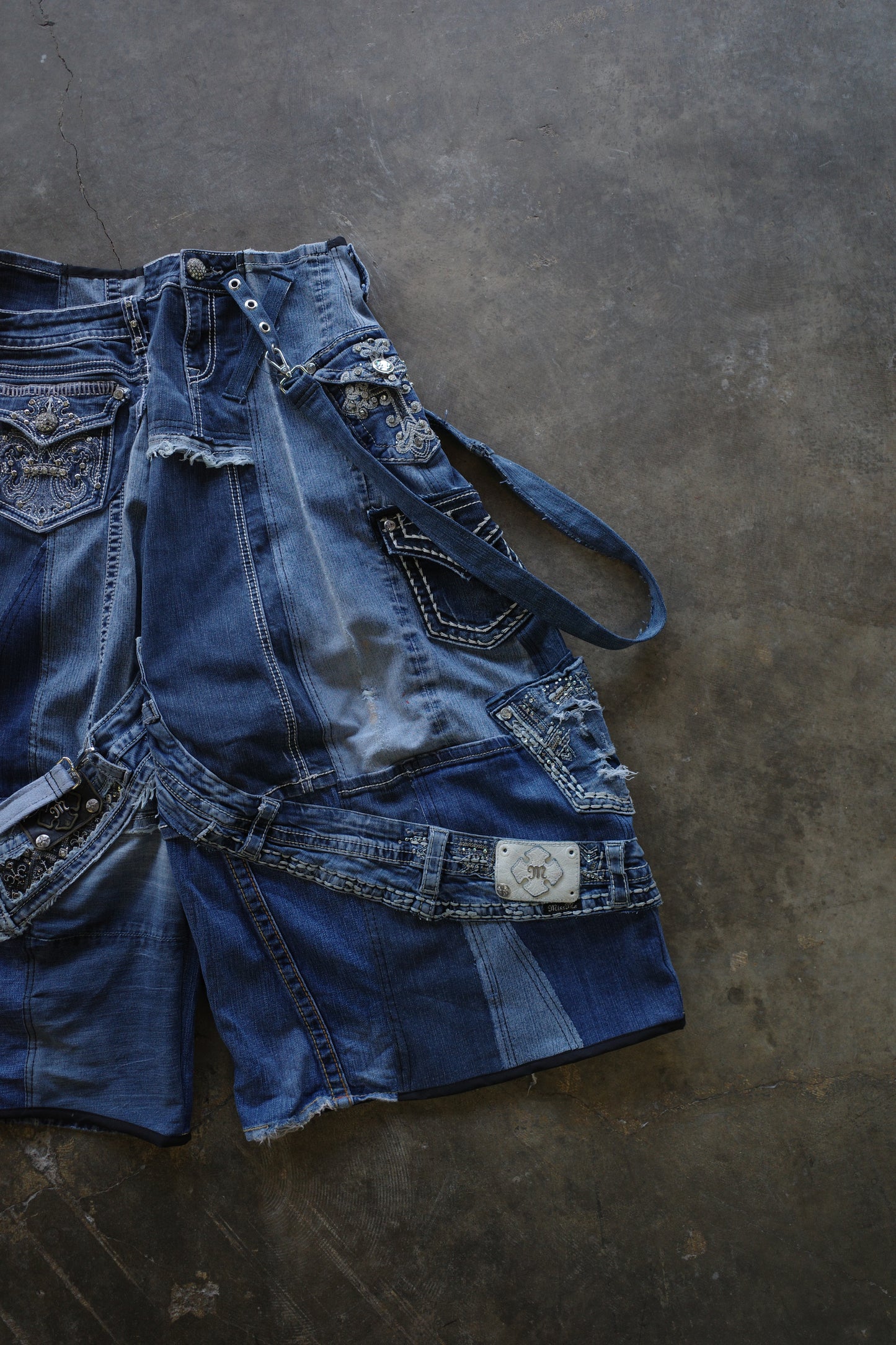 Wide Legged nag nag Pants(L)/made with vintage missme Y2K jeans