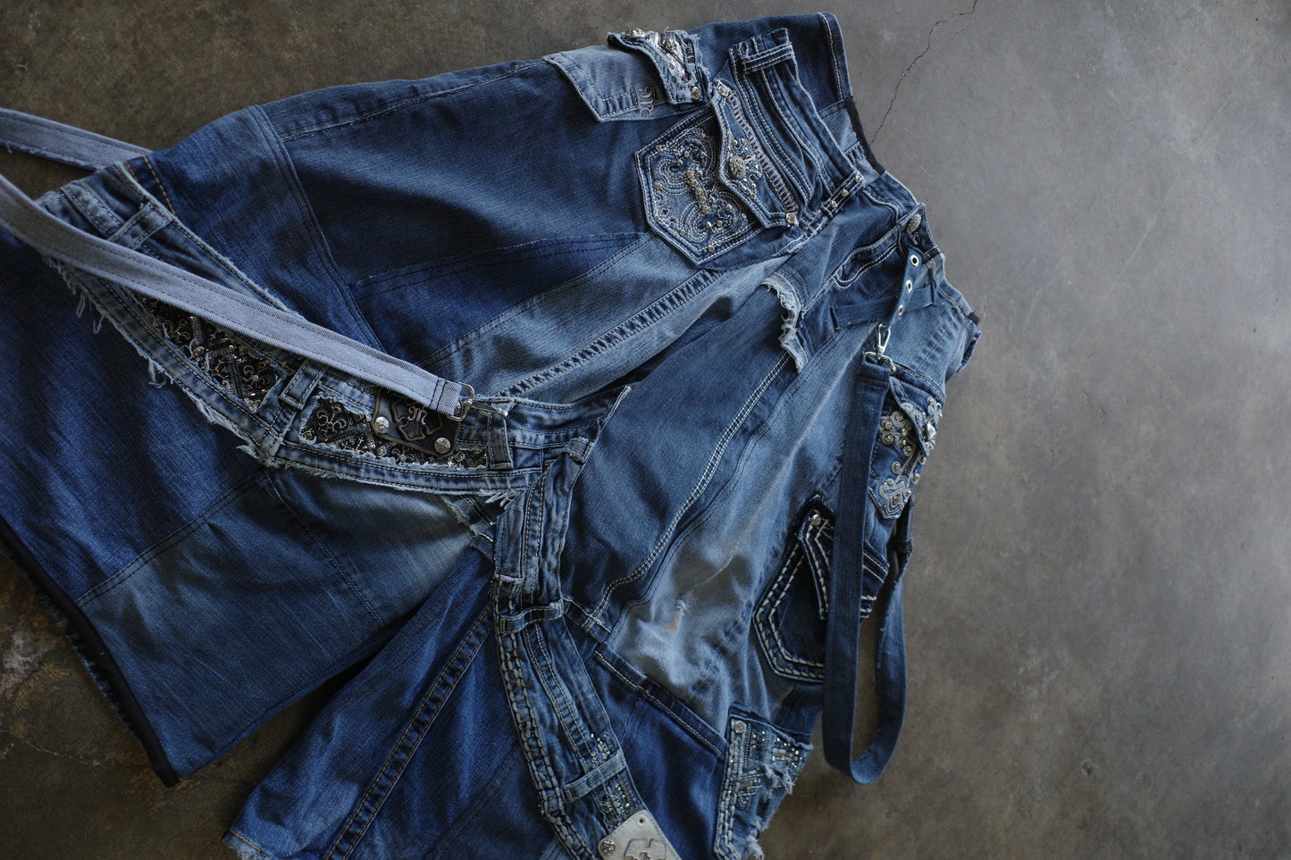 Wide Legged nag nag Pants(L)/made with vintage missme Y2K jeans