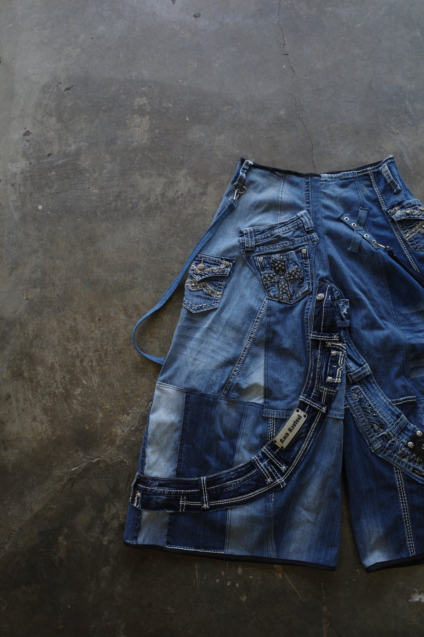 Wide Legged nag nag Pants(S)/made with vintage missme Y2K jeans