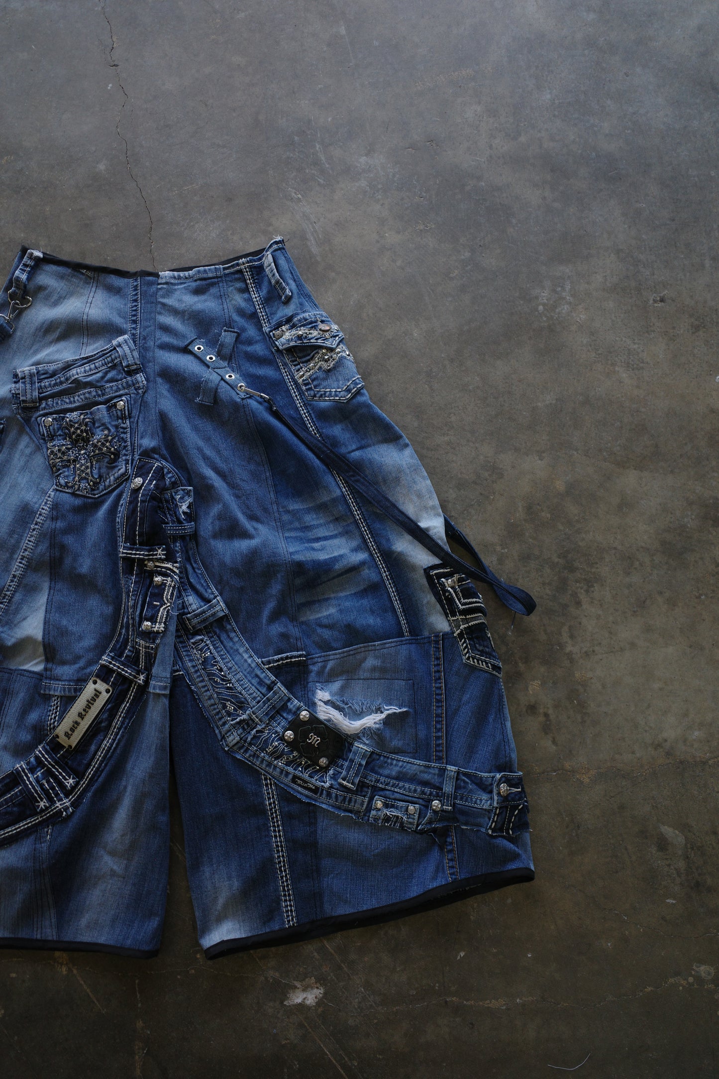 Wide Legged nag nag Pants(S)/made with vintage missme Y2K jeans