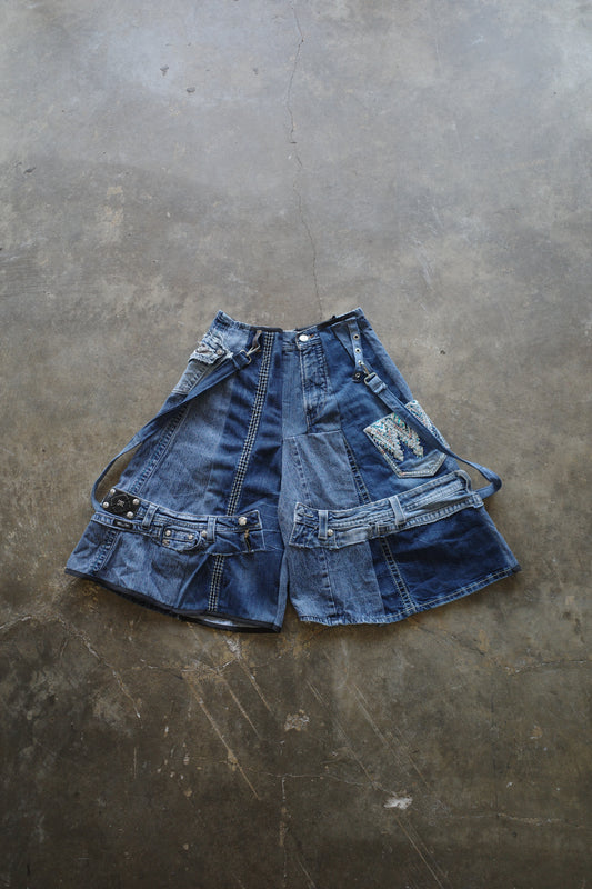 nag nag Baggy Shorts (30)/made from vintage street barnded jean and Y2K miasma jean