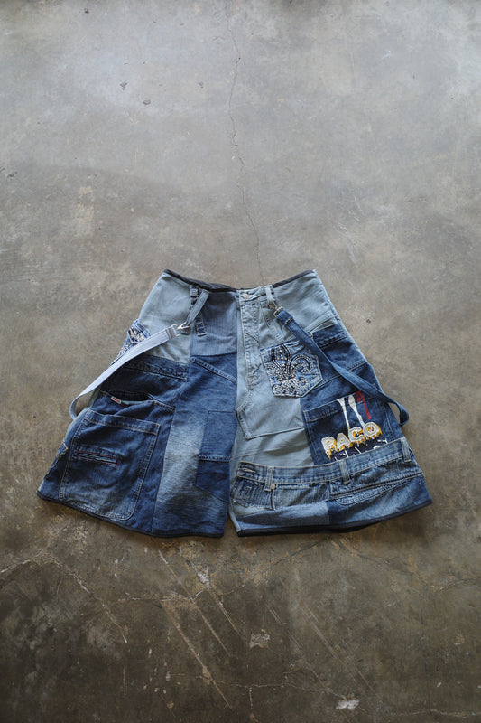 nag nag Baggy Shorts (36)/made from vintage street barnded jean and Y2K miasma jean