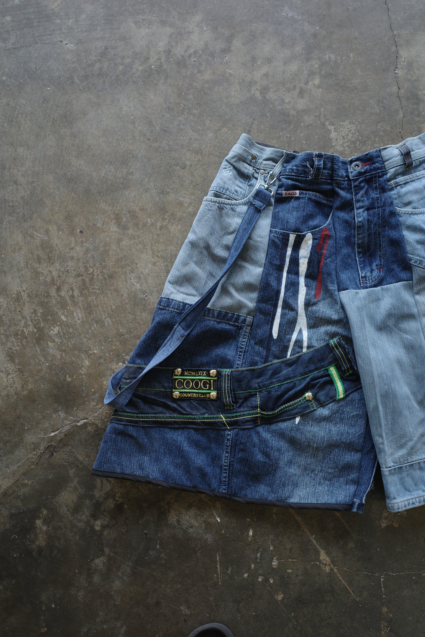 nag nag Baggy Shorts (34)/made from vintage street barnded jean and Y2K miasma jean