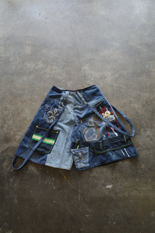 nag nag Baggy Shorts (34)/made from vintage street barnded jean and Y2K miasma jean