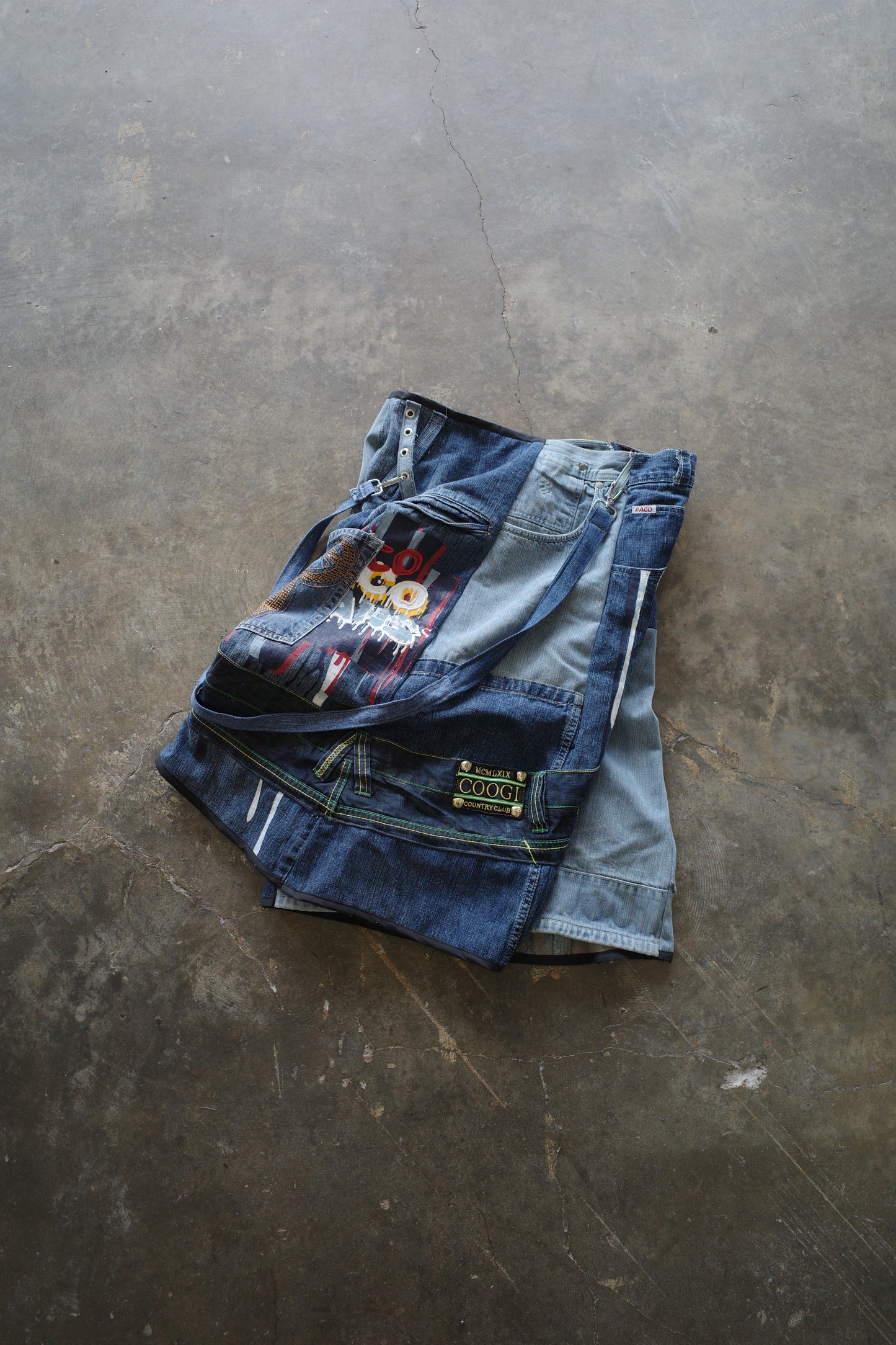 nag nag Baggy Shorts (34)/made from vintage street barnded jean and Y2K miasma jean