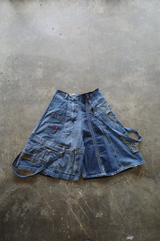 nag nag Baggy Shorts (32)/made from vintage street barnded jean and Y2K miasma jean