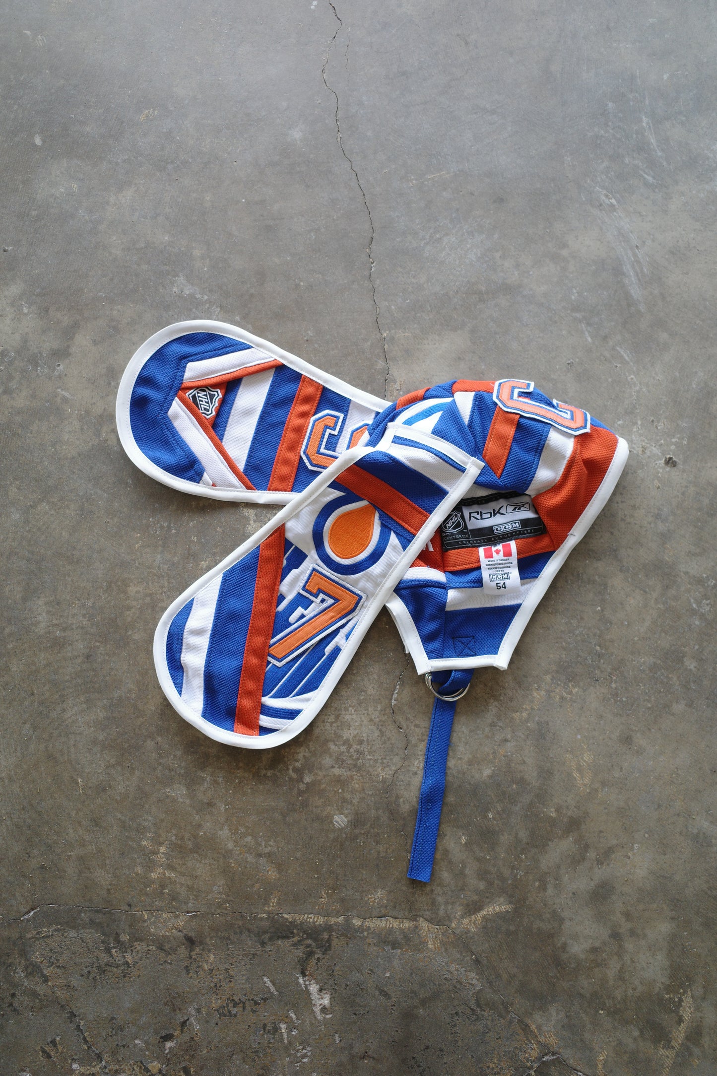 nag nag Bunny Ear Hat made with vintage pro sports gaming jerseys