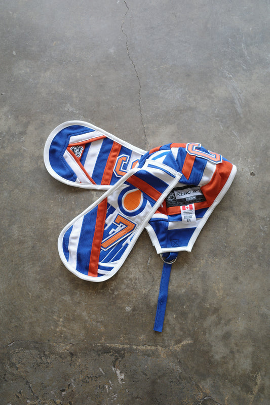 nag nag Bunny Ear Hat made with vintage pro sports gaming jerseys