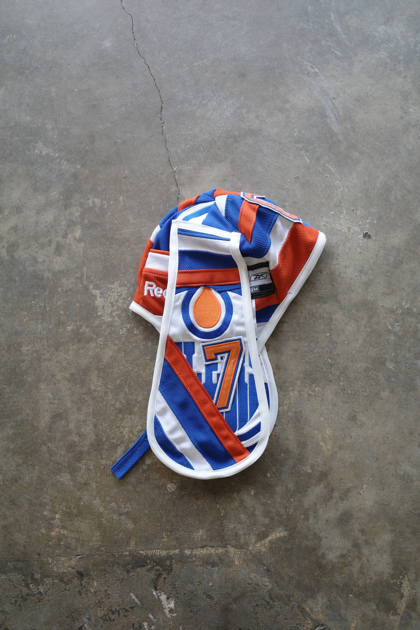 nag nag Bunny Ear Hat made with vintage pro sports gaming jerseys