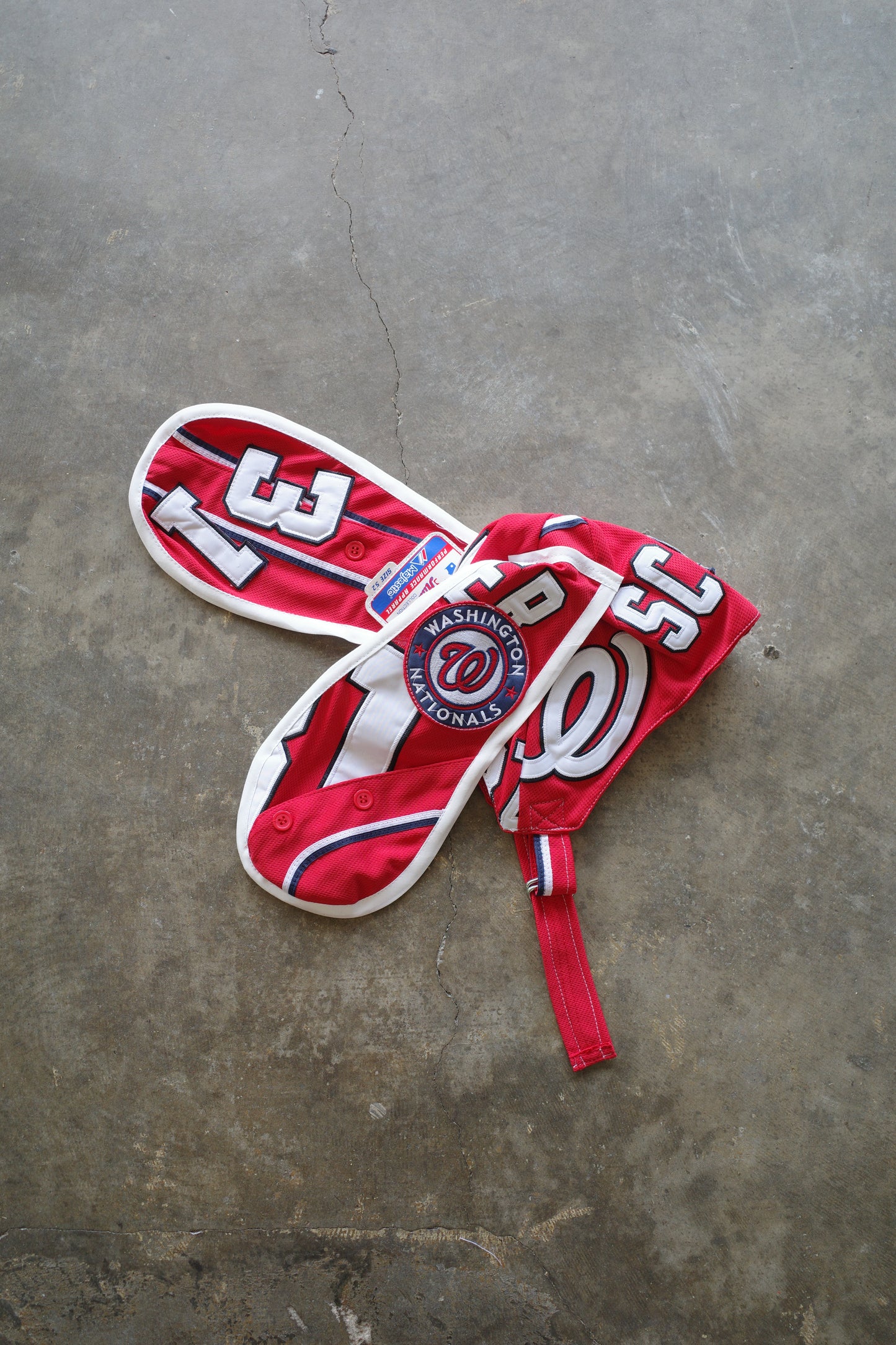 nag nag Bunny Ear Hat made with vintage pro sports gaming jerseys