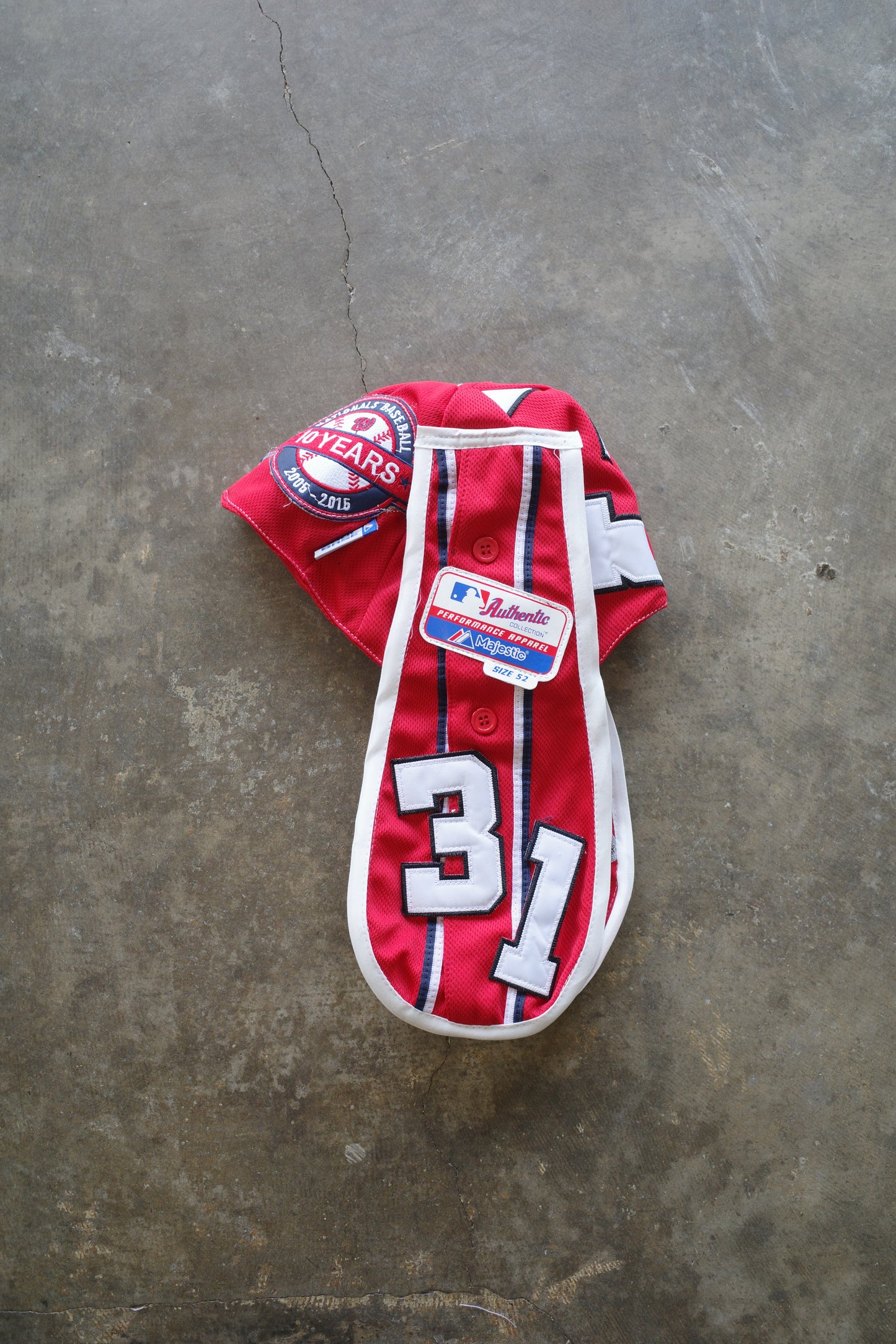 nag nag Bunny Ear Hat made with vintage pro sports gaming jerseys