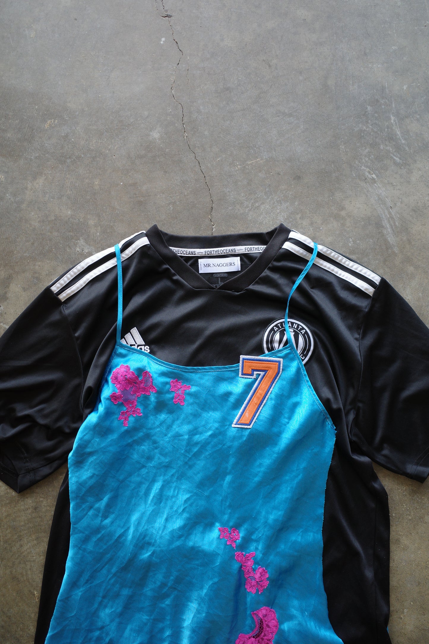 nag nag C&A top(L) made with soccer gaming jerseys