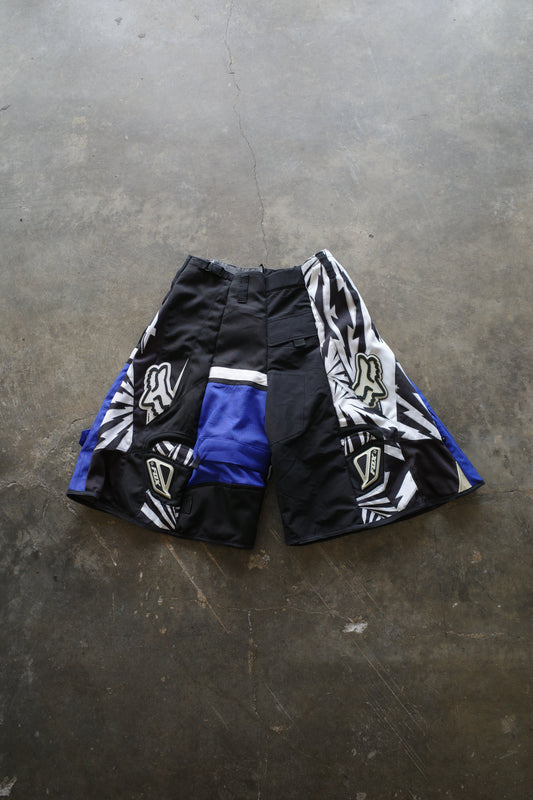 Motorcycle style Baggy Shorts (32)/made from vintage FOX motorcycle racing pants