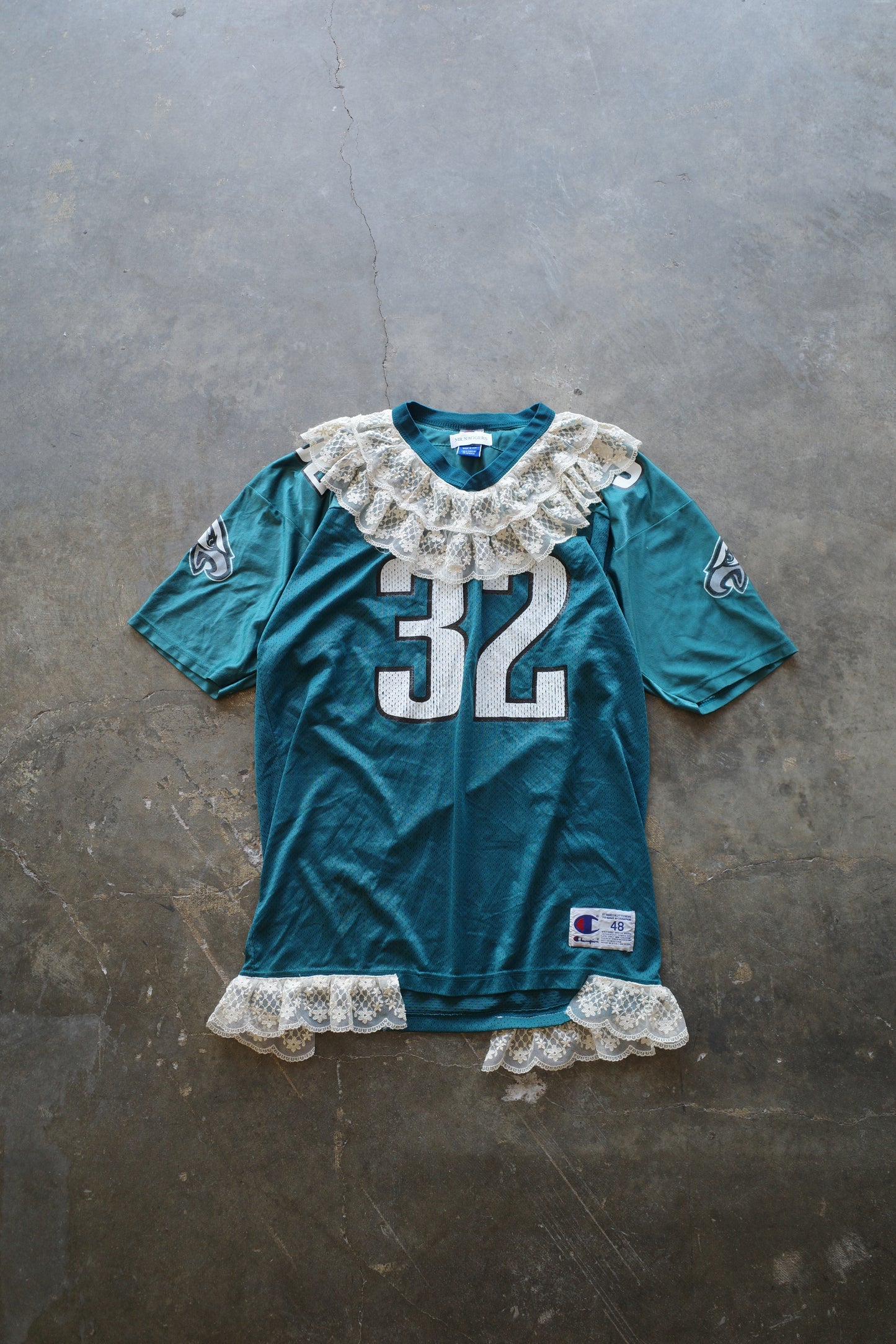 C&A top (*see actual)made with NFL gaming jerseys