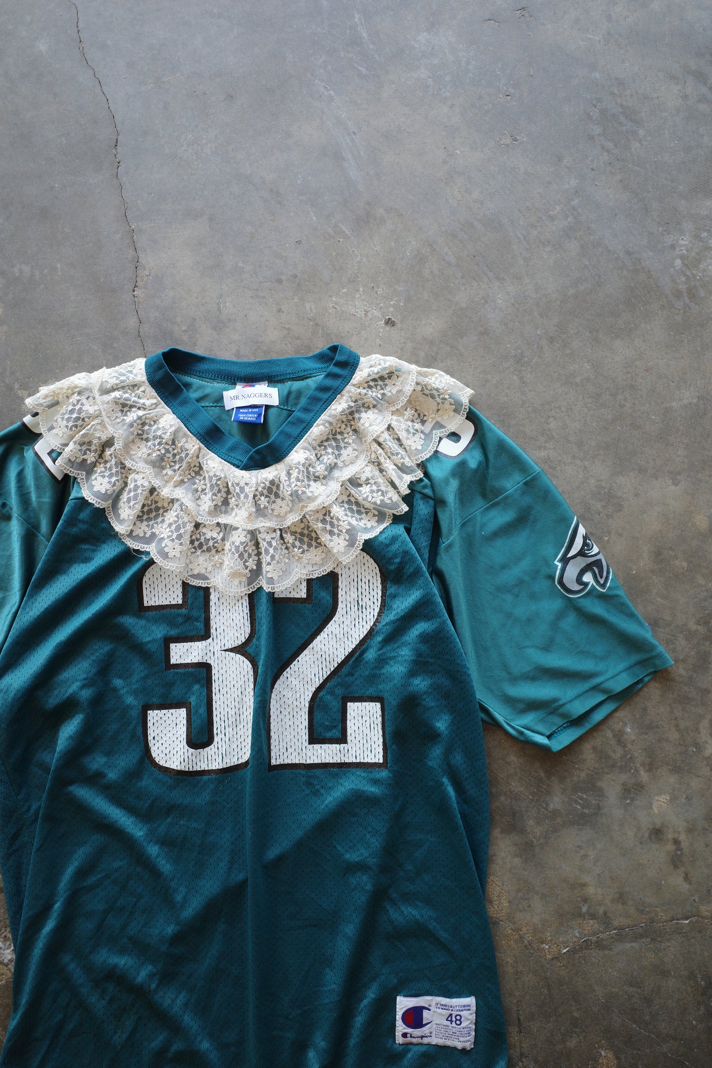 C&A top (*see actual)made with NFL gaming jerseys