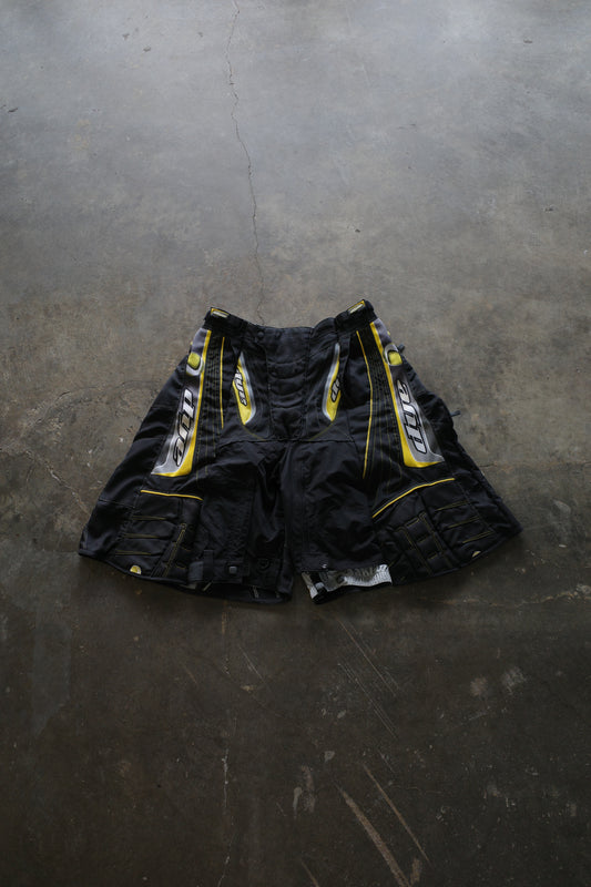 Motorcycle style Baggy Shorts (36)/made from vintage dye paintball gear