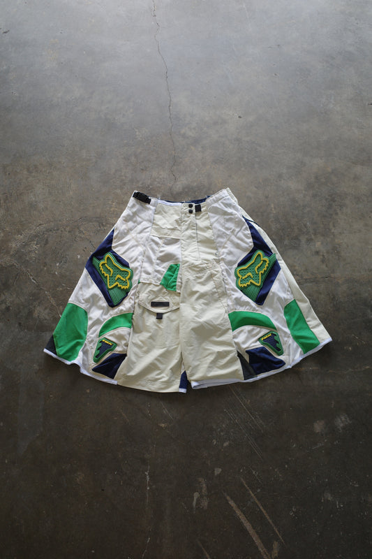 Motorcycle style Baggy Shorts (32)/made from vintage FOX motorcycle racing pants