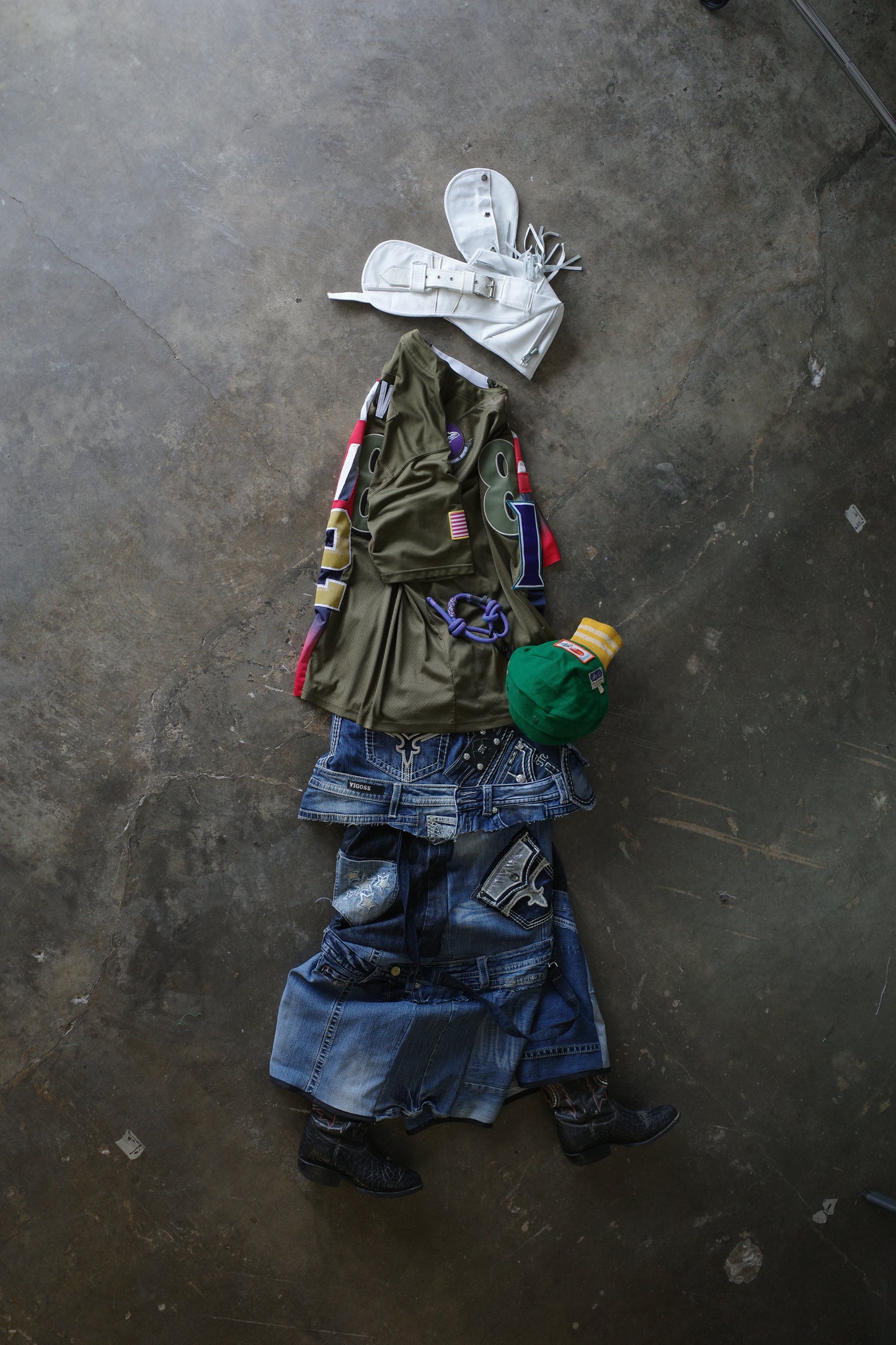 Wide Legged Jean(L)/made with vintage Y2K jeans