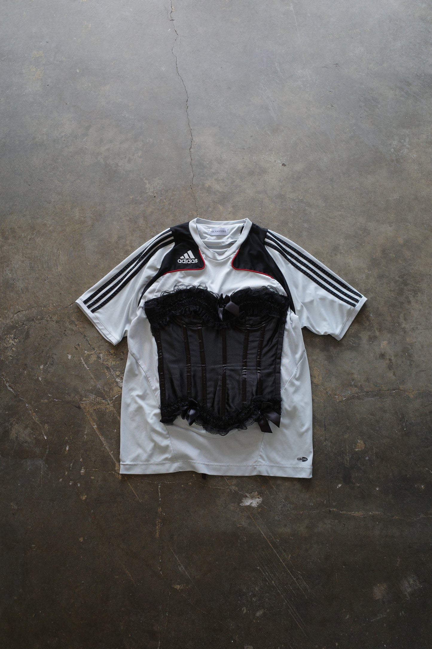 C&A top (*see actual)made with vintage adidas soccer gaming jerseys